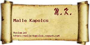 Malle Kapolcs névjegykártya